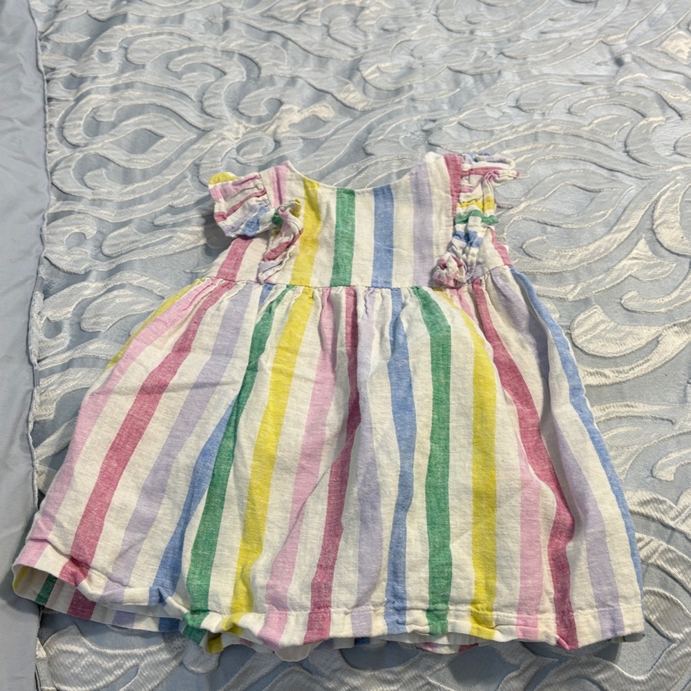 GAP Baby Dress with Pastel Stripes